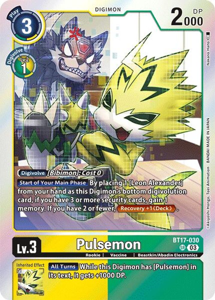 Pulsemon (BT17-030) Super Rare - Digimon Secret Crisis