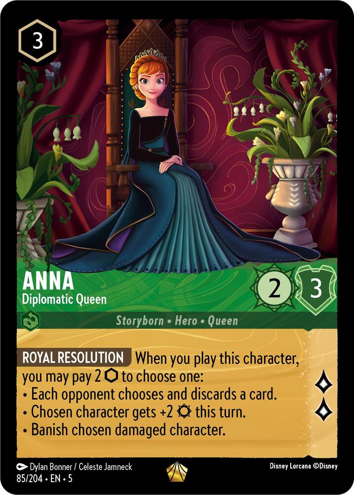 Anna - Diplomatic Queen - 085/204 - Legendary Lorcana Shimmering Skies