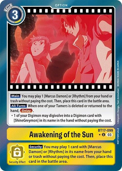 Awakening of the Sun BT17-099 - Movie Memorial Pack Box Topper BT17 Secret Crisis