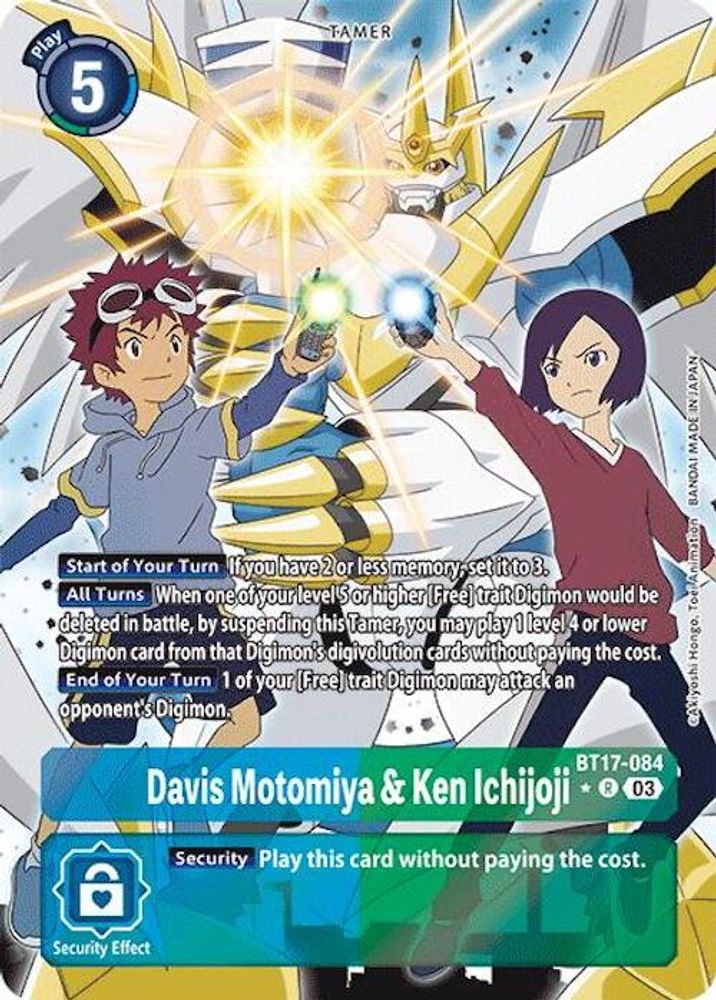 Davis Motomiya & Ken Ichijoji (Alternate Art) (BT17-084) R★ - Digimon Secret Crisis