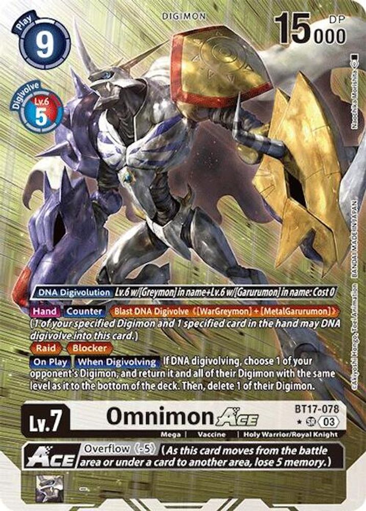 Omnimon ACE (Alternate Art) (BT17-078) SR★ - Digimon Secret Crisis
