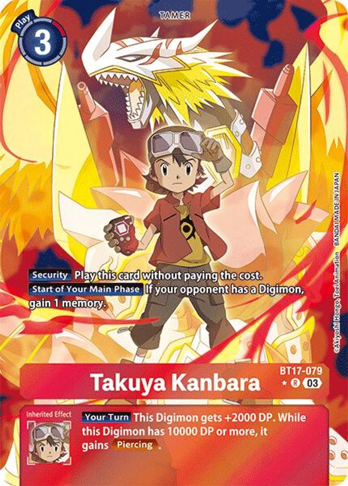 Takuya Kanbara (Alternate Art) (BT17-079) R★ - Digimon Secret Crisis