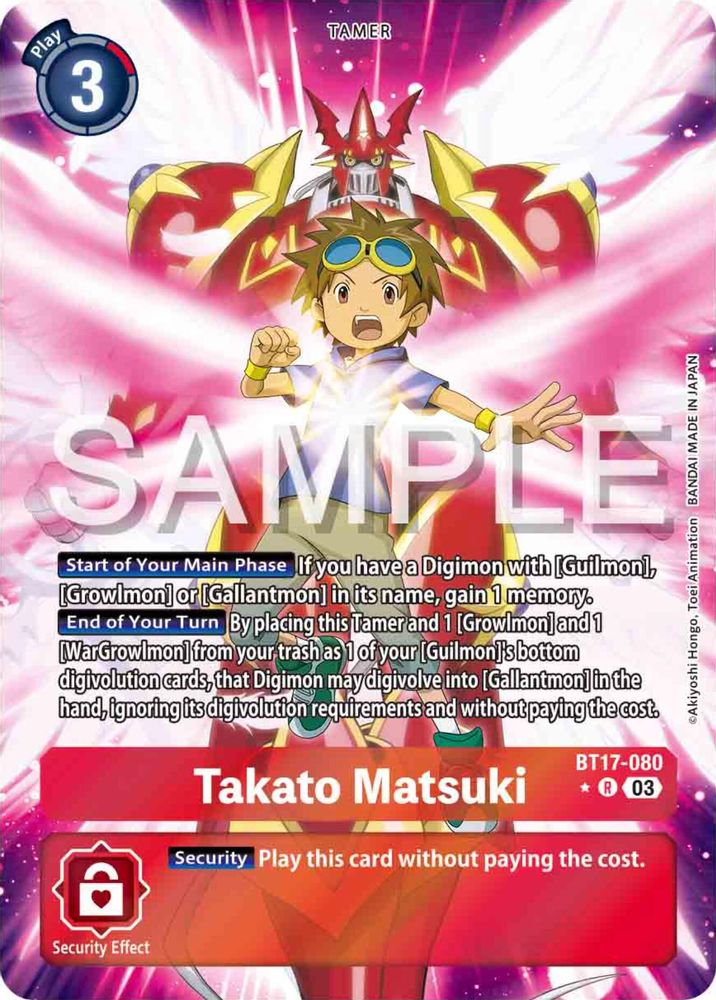 Takato Matsuki (Alternate Art) (BT17-080) R★ - Digimon Secret Crisis