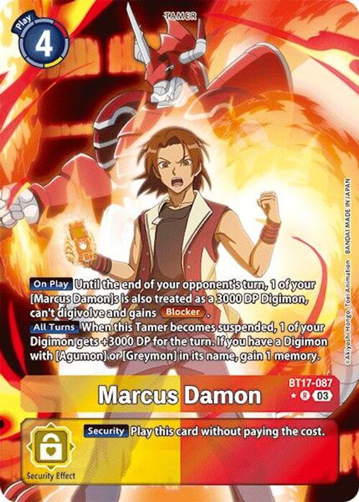 Marcus Damon (Alternate Art) (BT17-087) R★ - Digimon Secret Crisis