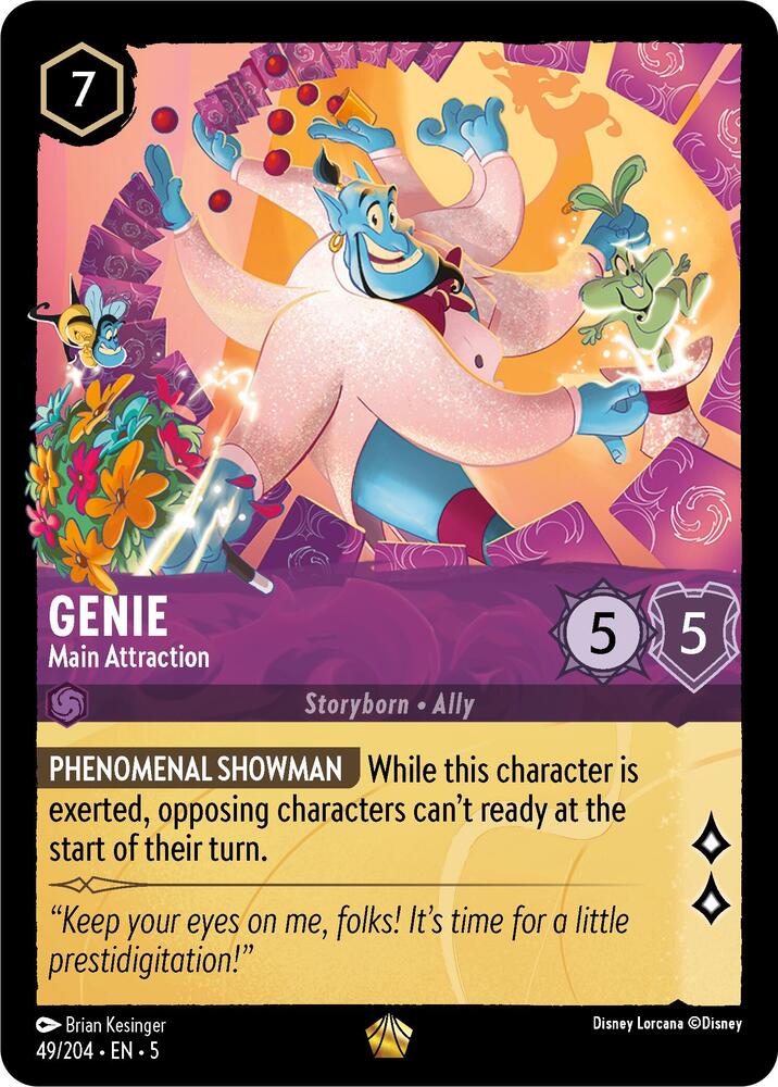 Genie - Main Attraction - 049/204 - Legendary Lorcana Shimmering Skies