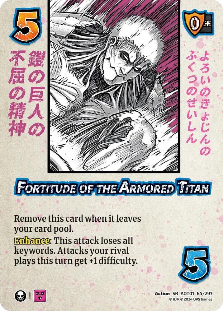 FOIL Fortitude of the Armored Titan - 64/297 - SR - Attack on Titan