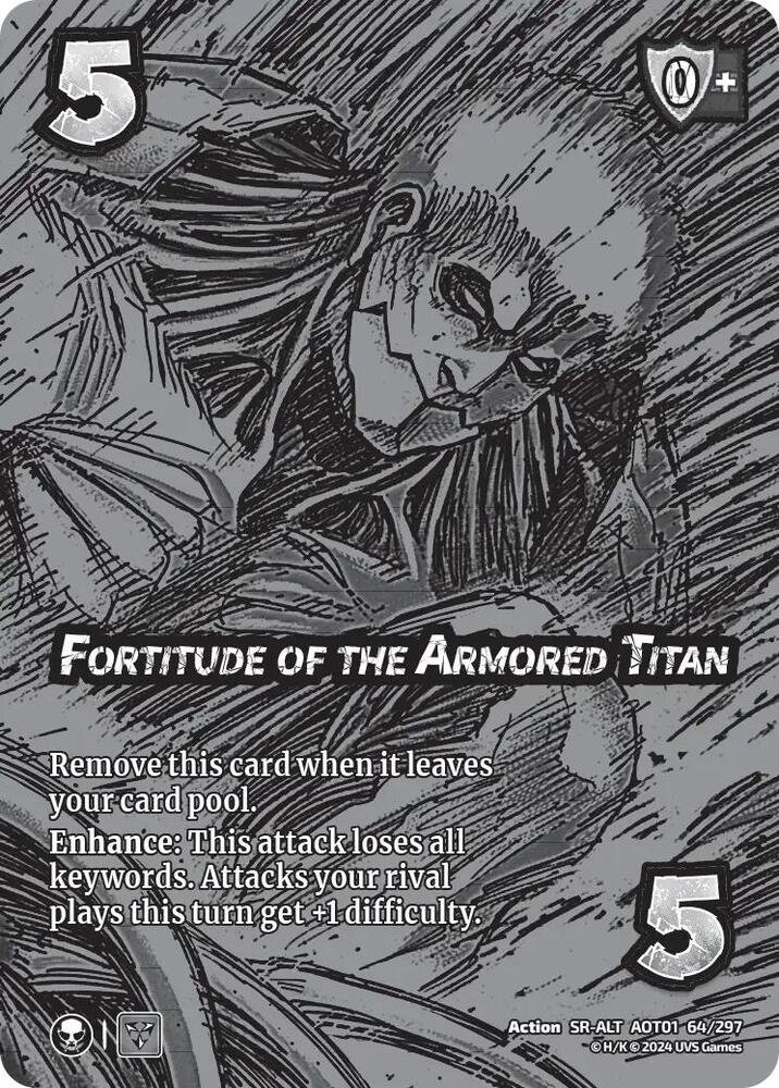 ALTERNATE ART Fortitude of the Armored Titan - 64/297 - SR - Attack on Titan