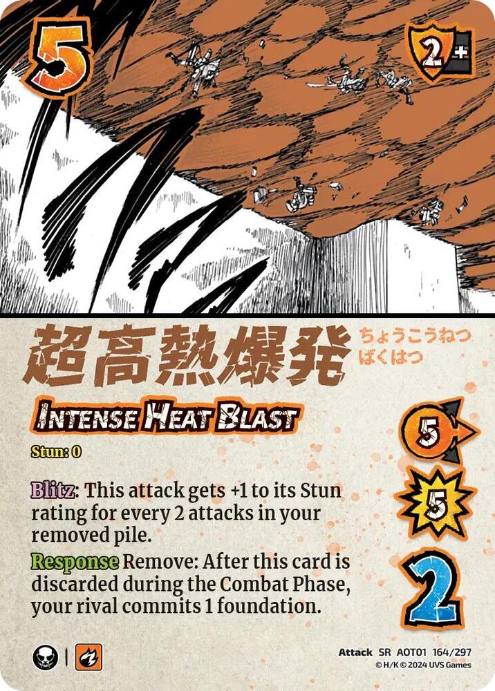 FOIL Intense Heat Blast - 164/297 - SR - Universus Attack on Titan