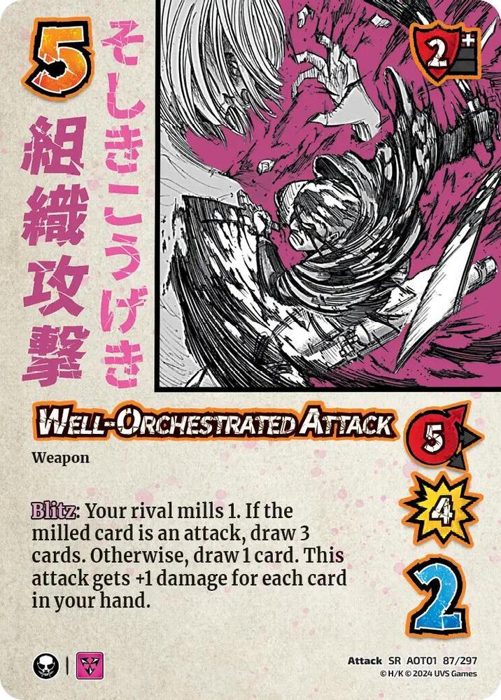 FOIL Well-Orchestrated Attack - 87/297 - SR - Universus Attack on Titan
