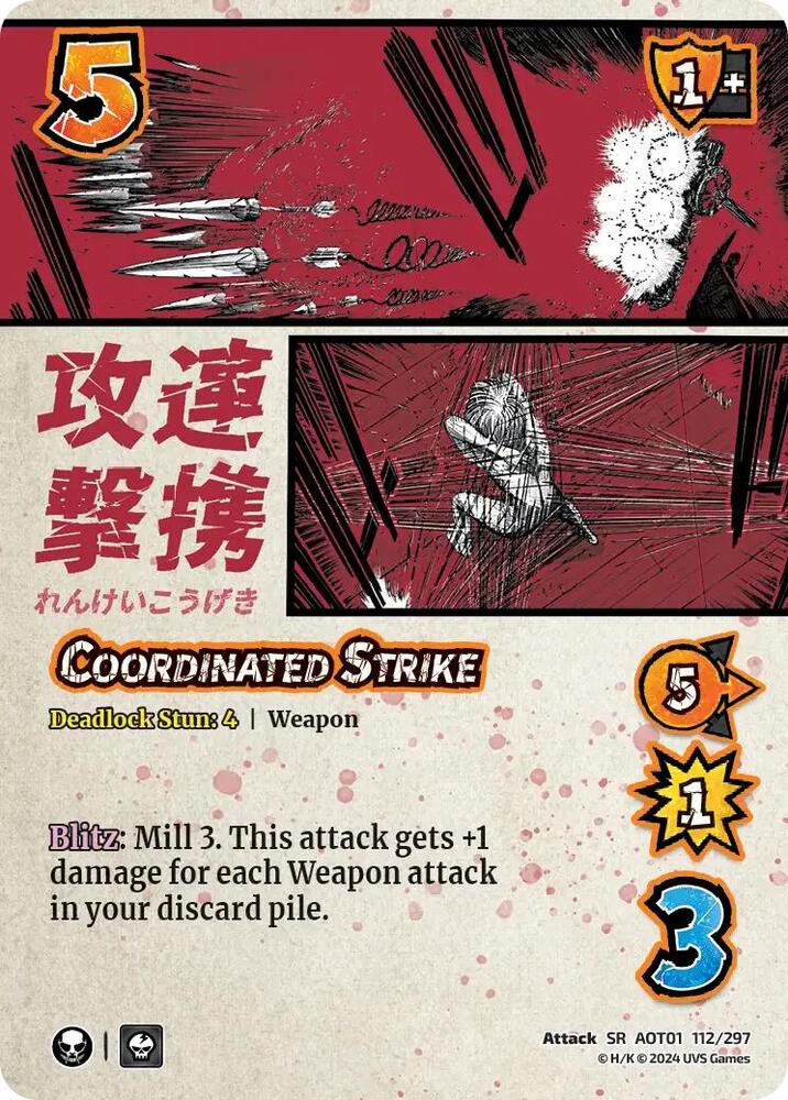 FOIL Coordinated Strike - 112/297 - SR - Universus Attack on Titan