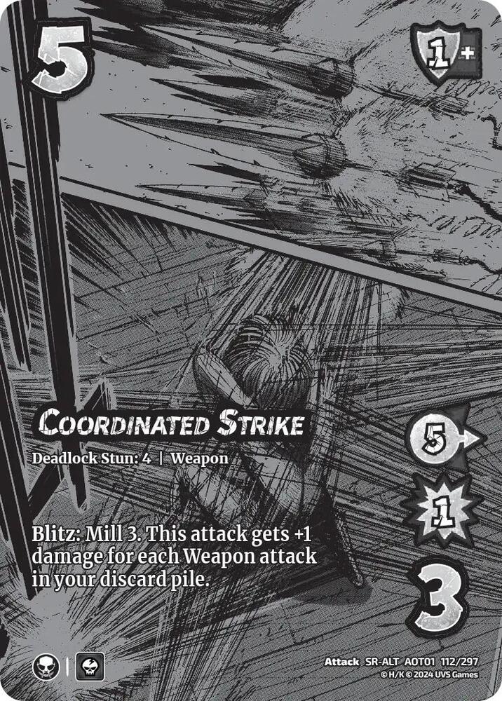 ALTERNATE ART Coordinated Strike - 112/297 - SR - Universus Attack on Titan