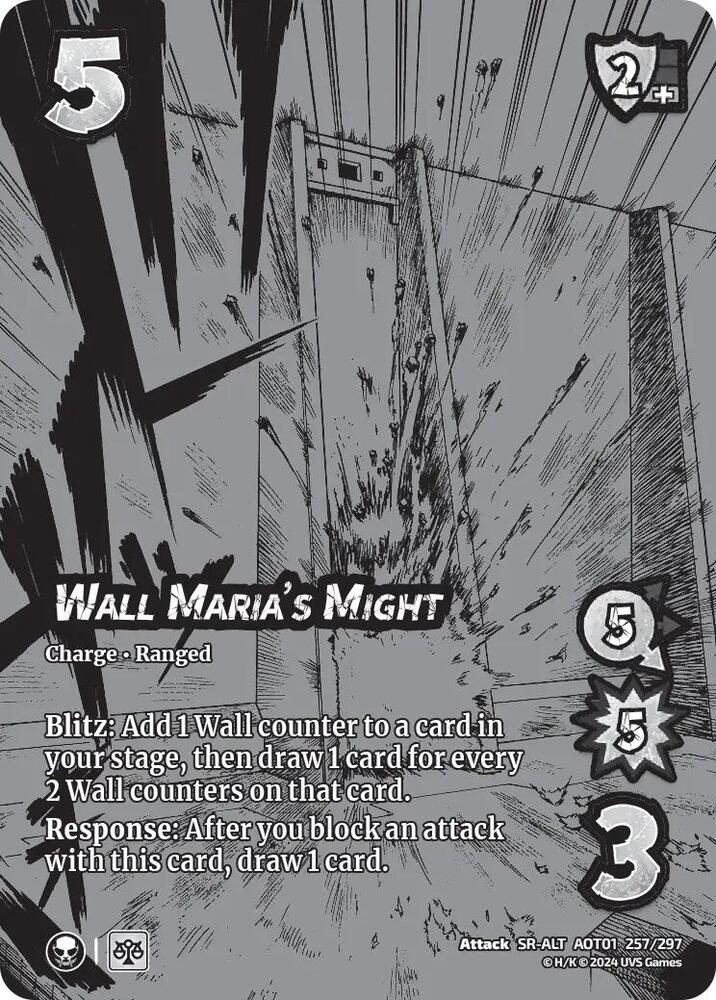 ALTERNATE ART Wall Maria's Might - 257/297 - SR - Universus Attack on Titan