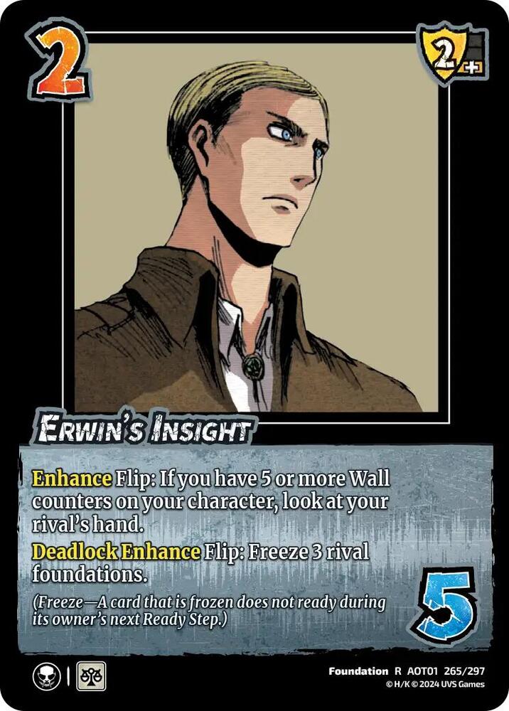 FOIL Erwin's Insight - 265/297 - R - Universus Attack on Titan