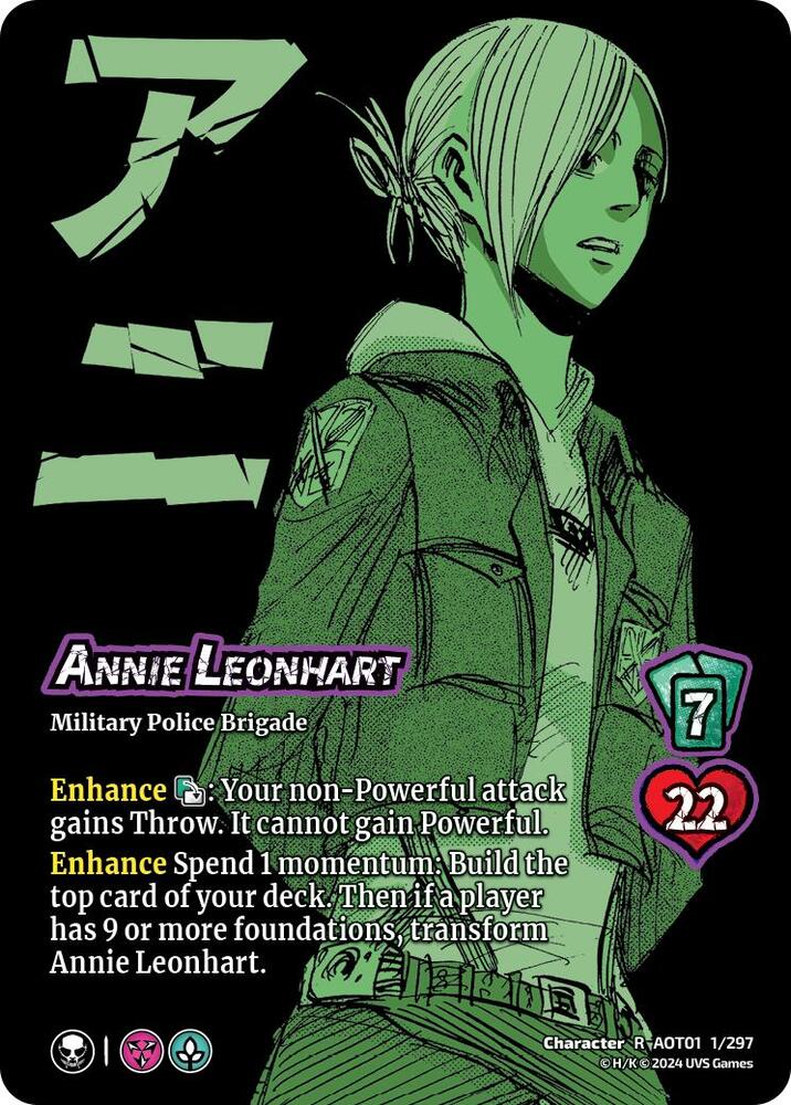 Annie Leonhart // Annie, Female Titan - 1/297 - R - Universus Attack on Titan