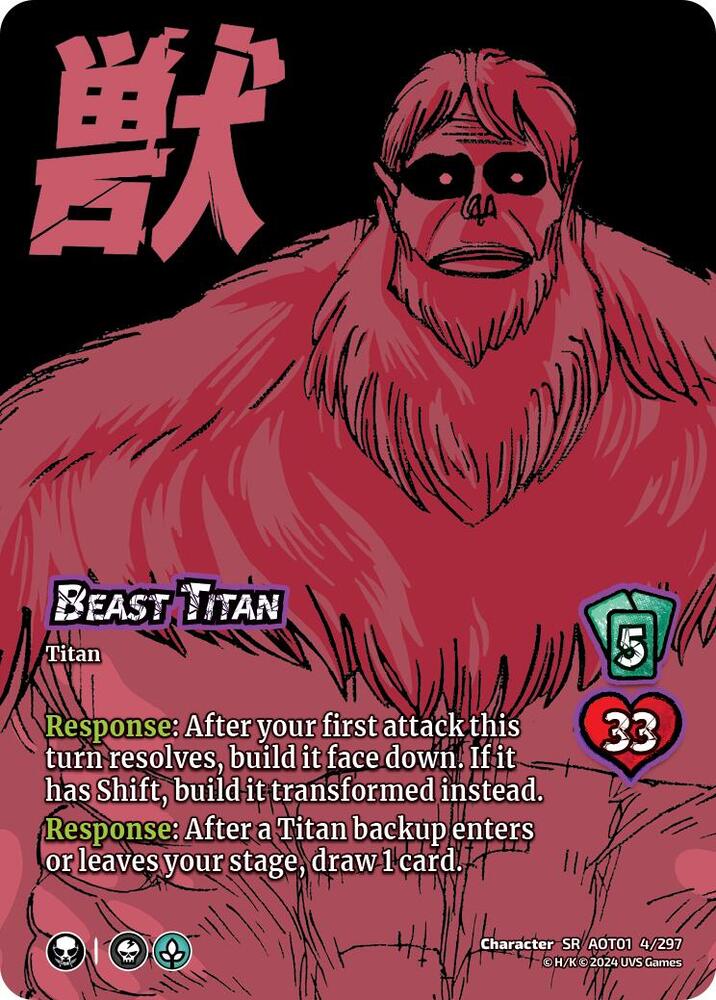 Beast Titan - 4/297 -  SR - Universus Attack on Titan