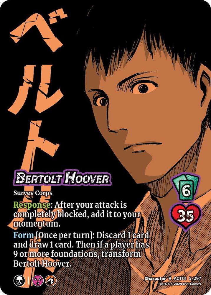 FOIL Bertolt Hoover // Bertolt, Colossus Titan - 5/297 - R - Universus Attack on Titan