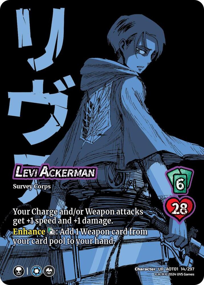 Levi Ackerman - 14/297 -  UR - Universus Attack on Titan