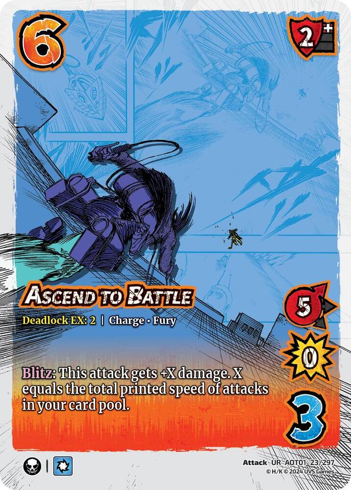 FOIL Ascend to Battle - 23/297 - UR - Universus Attack on Titan