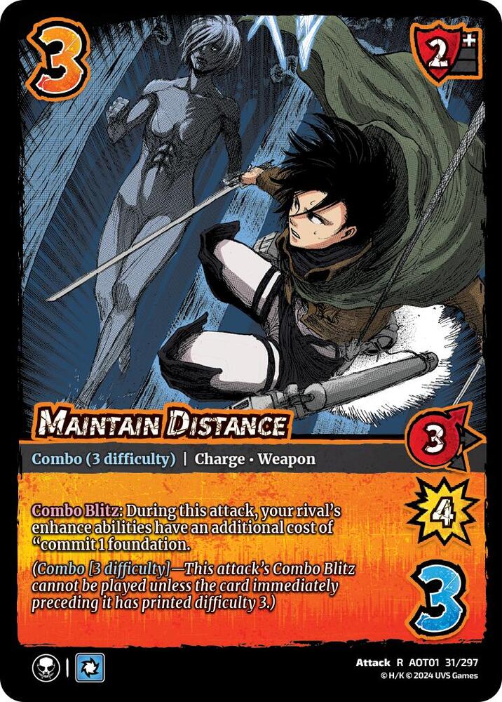 FOIL Maintain Distance - 31/297 - R - Universus Attack on Titan