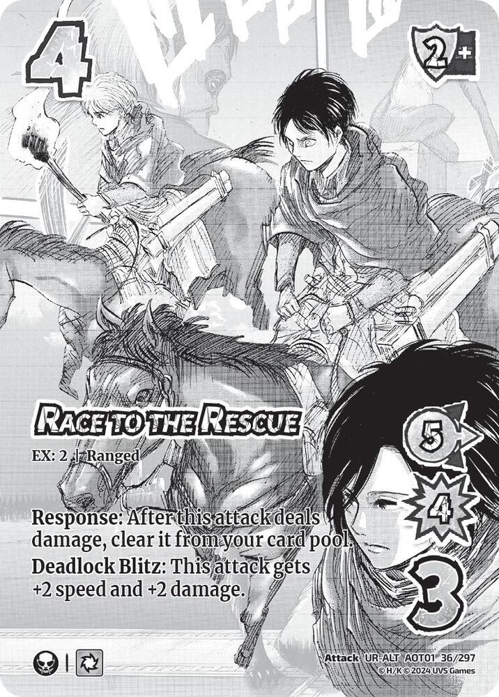 ALTERNATE ART Race to the Rescue - 36/297 - UR - Universus Attack on Titan