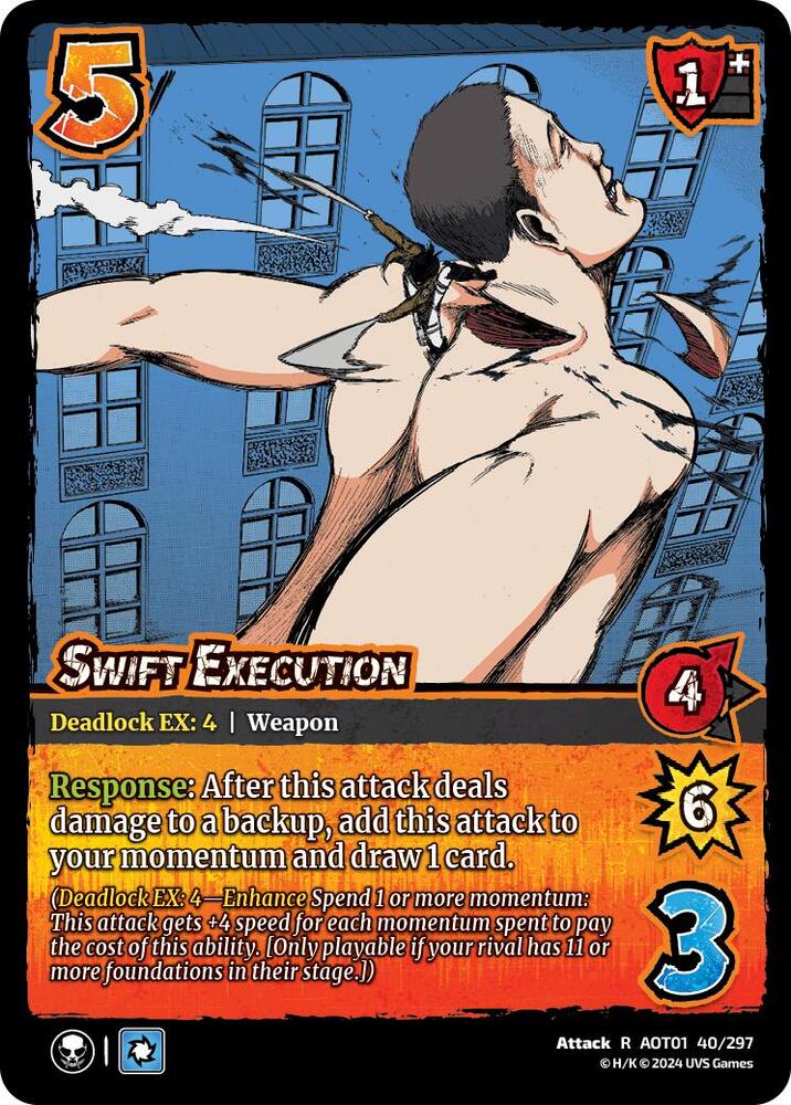 FOIL Swift Execution - 40/297 - R - Universus Attack on Titan