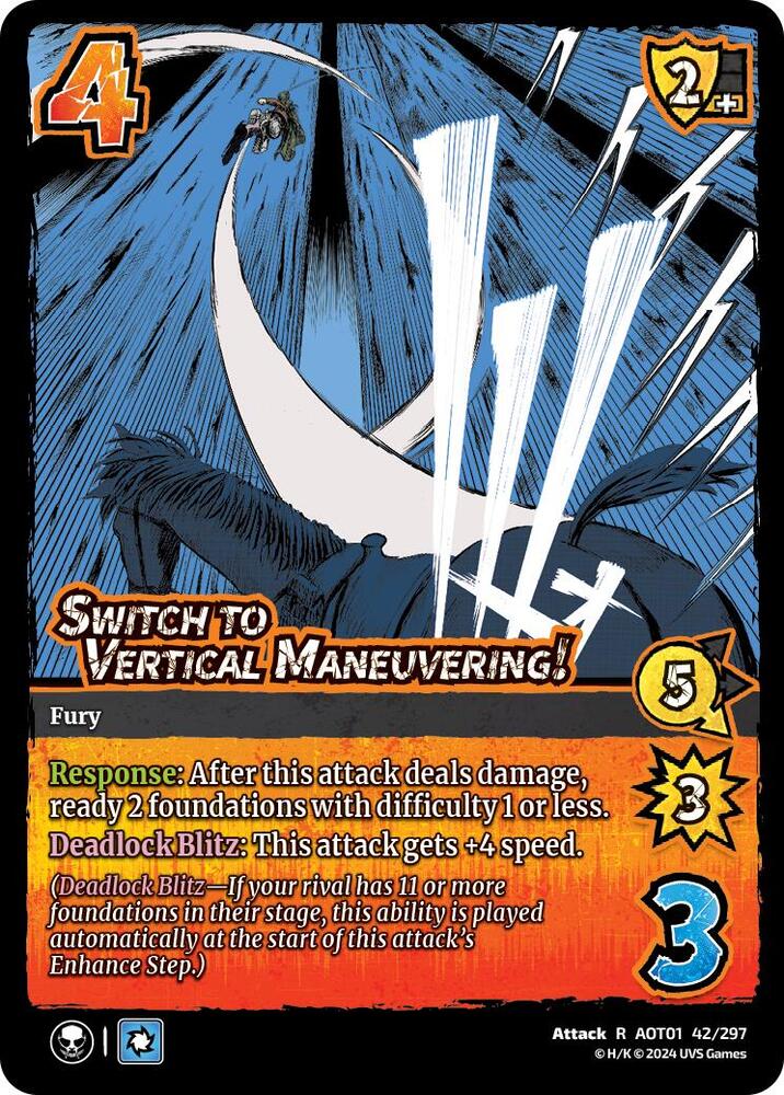 FOIL Switch to  Vertical Maneuvering! - 42/297 - R - Universus Attack on Titan