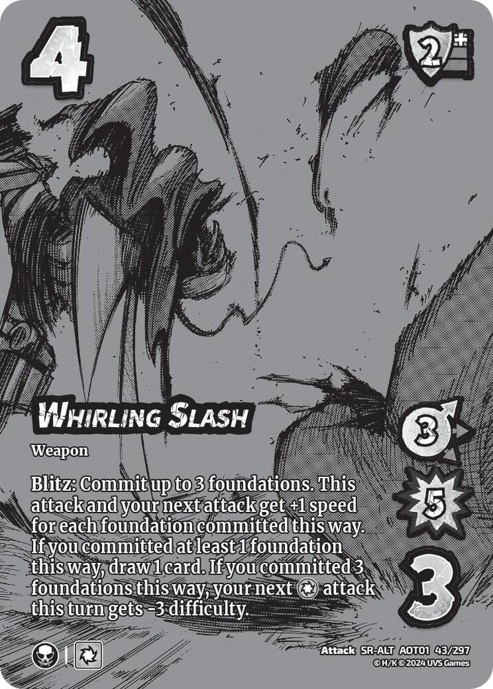 ALTERNATE ART Whirling Slash - 43/297 - SR - Universus Attack on Titan