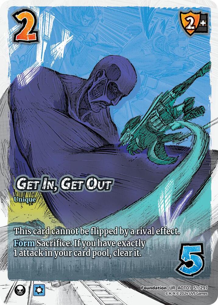 FOIL Get In, Get Out - 51/297 - UR - Universus Attack on Titan