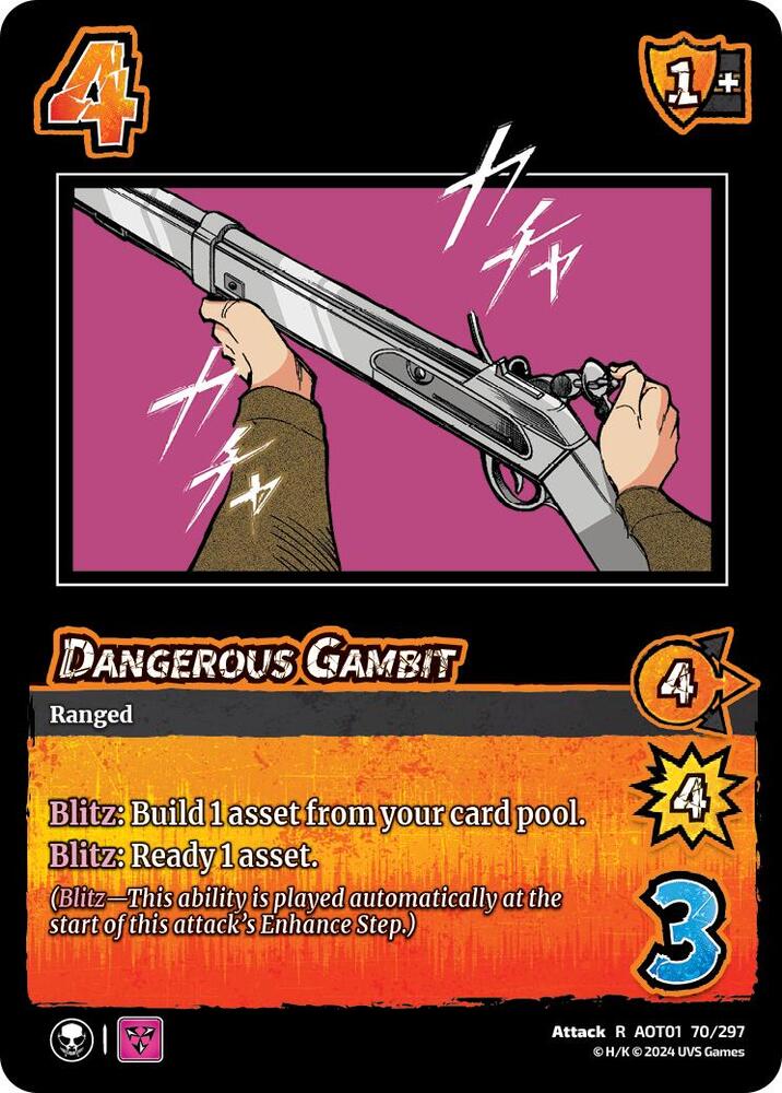 FOIL Dangerous Gambit - 70/297 - R - Universus Attack on Titan