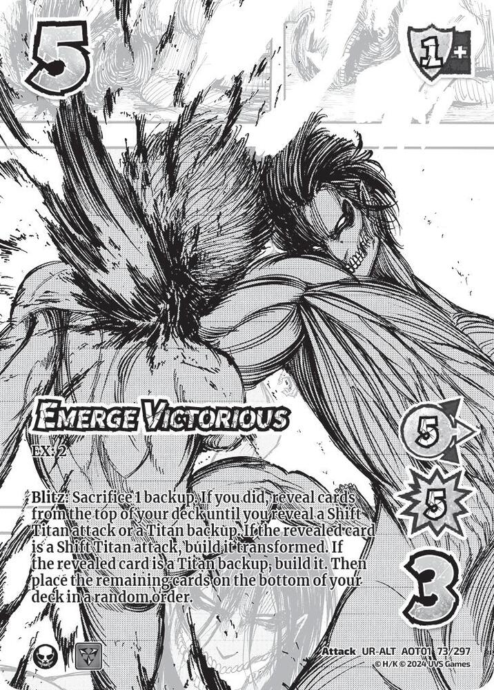 ALTERNATE ART Emerge Victorious - 73/297 - UR - Universus Attack on Titan