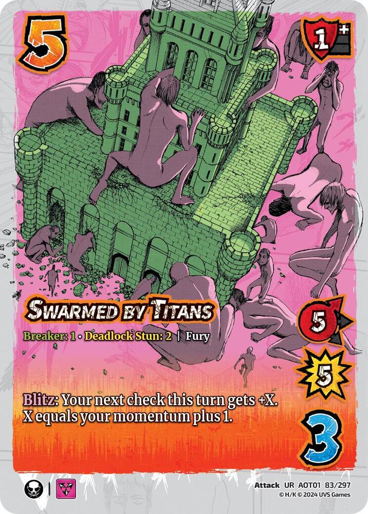 FOIL Swarmed by Titans - 083/297 - UR - Universus Attack on Titan