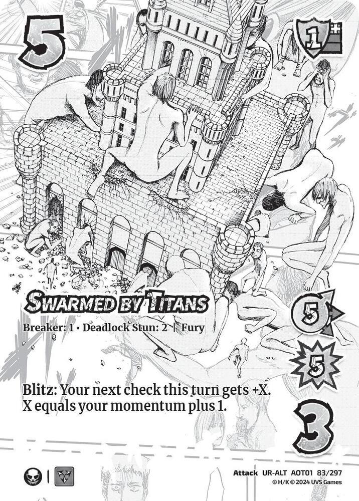 ALTERNATE ART Swarmed by Titans - 83/297 - UR - Universus Attack on Titan