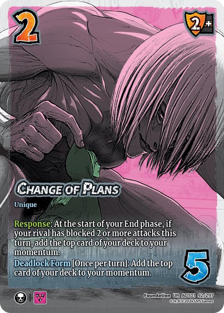 FOIL Change of Plans - 92/297 - UR - Universus Attack on Titan