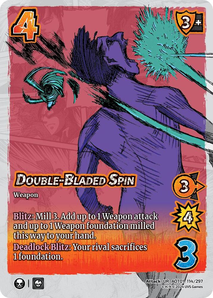 FOIL Double-Bladed Spin - 114/297 - UR - Universus Attack on Titan