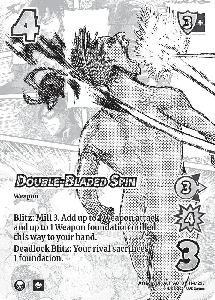 ALTERNATE ART Double-Bladed Spin - 114/297 - UR - Attack on Titan