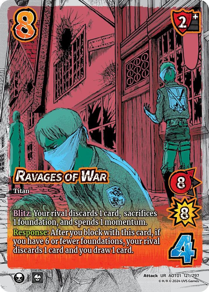 FOIL Ravages of War - 121/297 - UR - Universus Attack on Titan