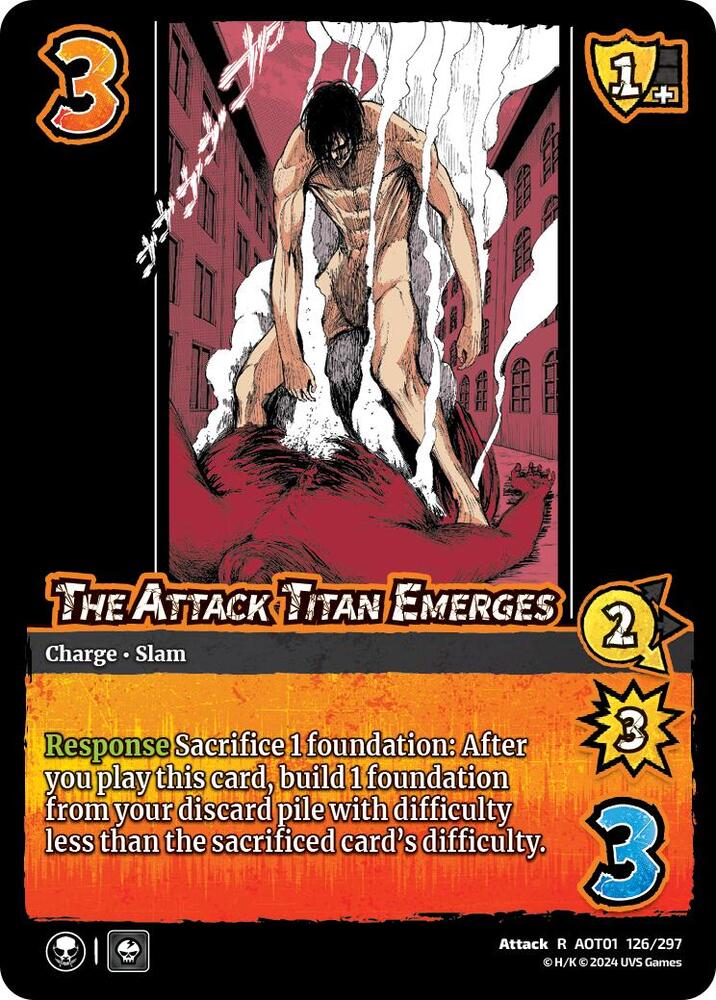 FOIL The Attack Titan Emerges - 126/297 - R - Universus Attack on Titan