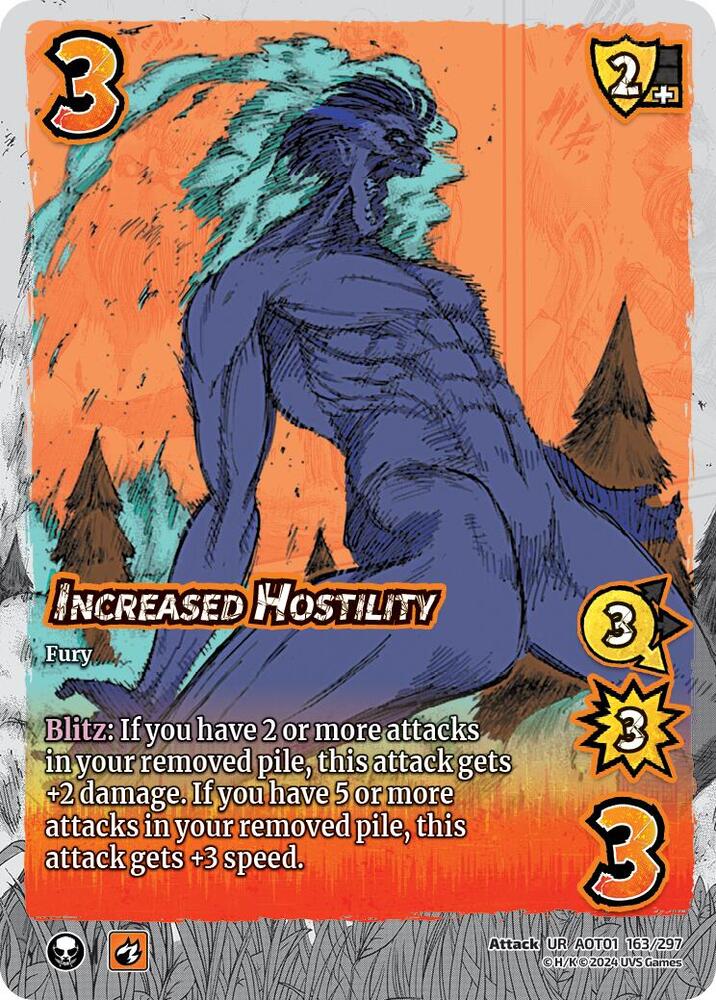 FOIL Increased Hostility - 163/297 - UR - Universus Attack on Titan