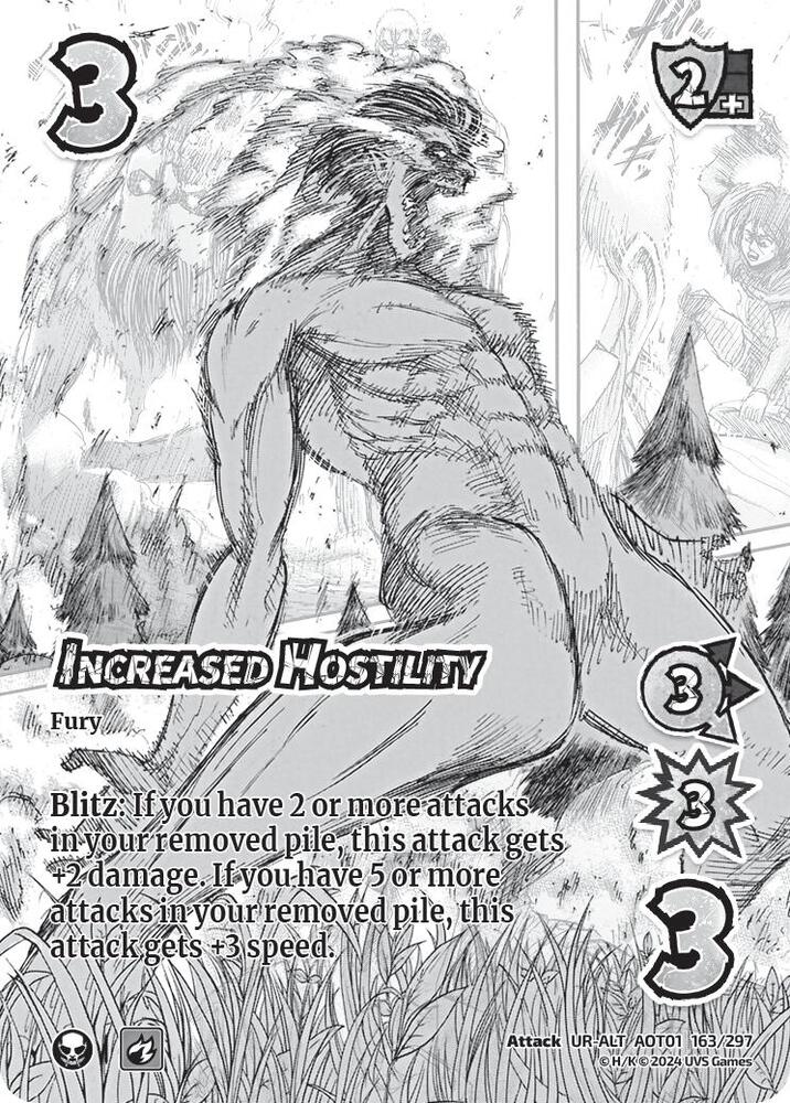 ALTERNATE ART Increased Hostility - 163/297 - UR - Universus Attack on Titan