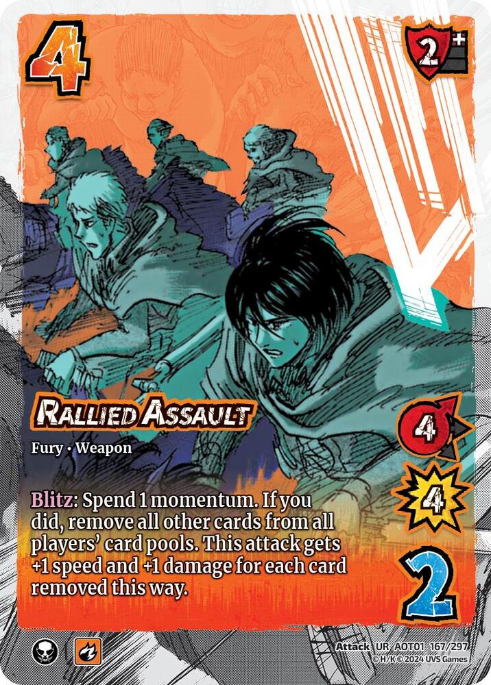 FOIL Rallied Assault - 167/297 - UR - Universus Attack on Titan