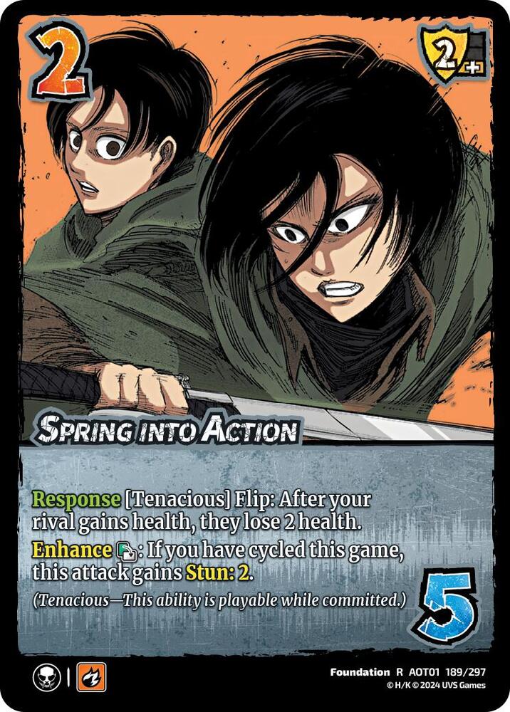FOIL Spring Into Action - 189/297 - R - Universus Attack on Titan