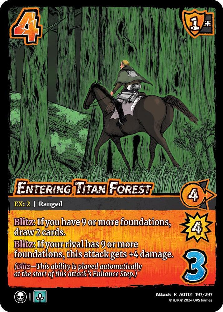 FOIL Entering Titan Forest - 197/297 - R - Universus Attack on Titan