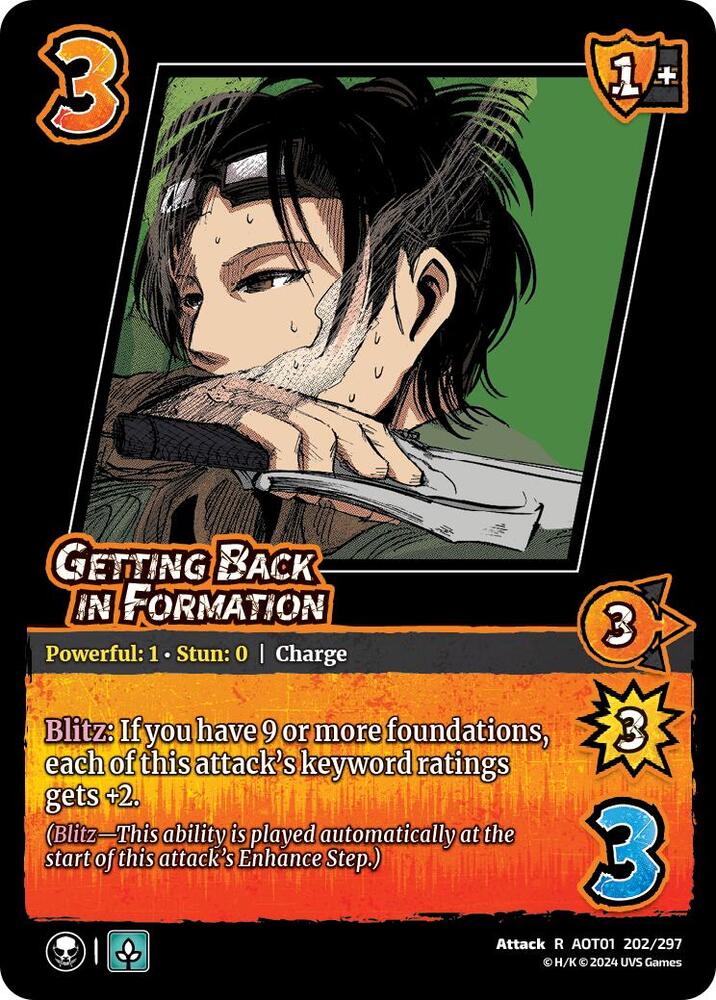 FOIL Getting Back in Formation - 202/297 - R - Universus Attack on Titan
