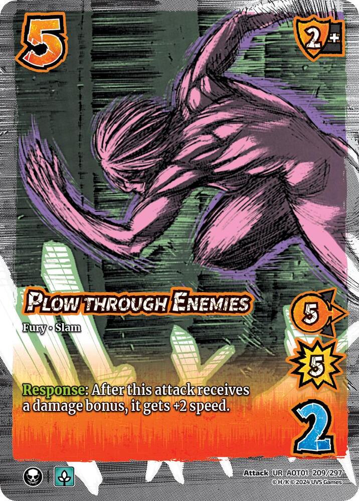 FOIL Plow Through Enemies - 209/297 - UR - Universus Attack on Titan