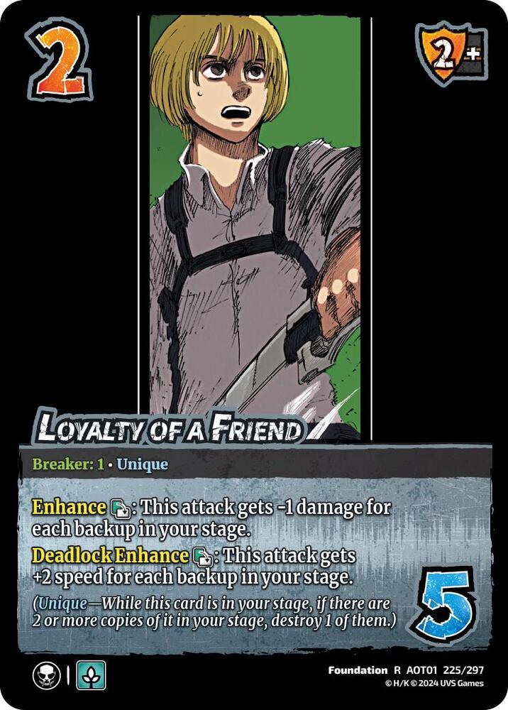 FOIL Loyalty of a Friend - 225/197 - R - Universus Attack on Titan