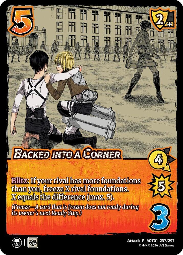 FOIL Backed into a Corner - 237/297 - R - Universus Attack on Titan