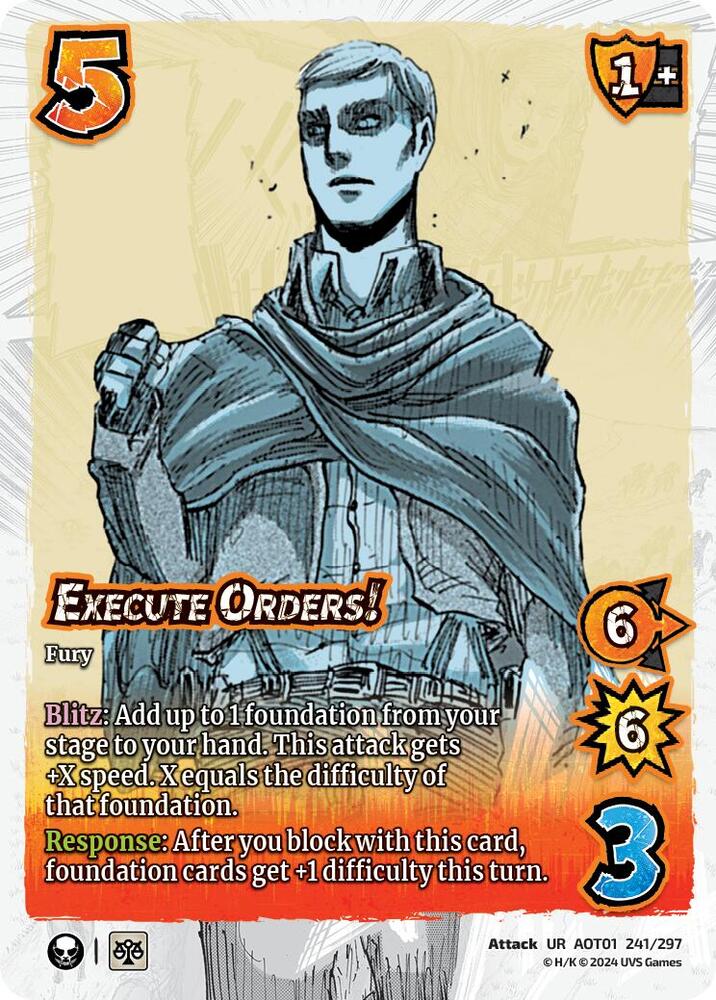 FOIL Execute Orders - 241/297 - UR - Universus Attack on Titan
