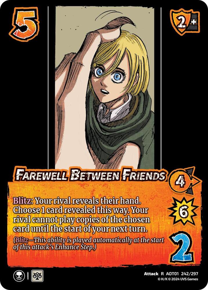 FOIL Farewell between Friends - 242/297 - R - Universus Attack on Titan
