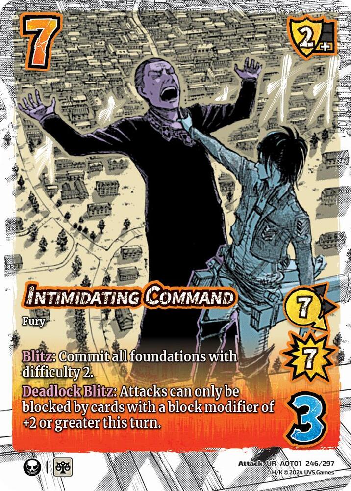 FOIL Intimidating Command - 246/297 - UR - Universus Attack on Titan