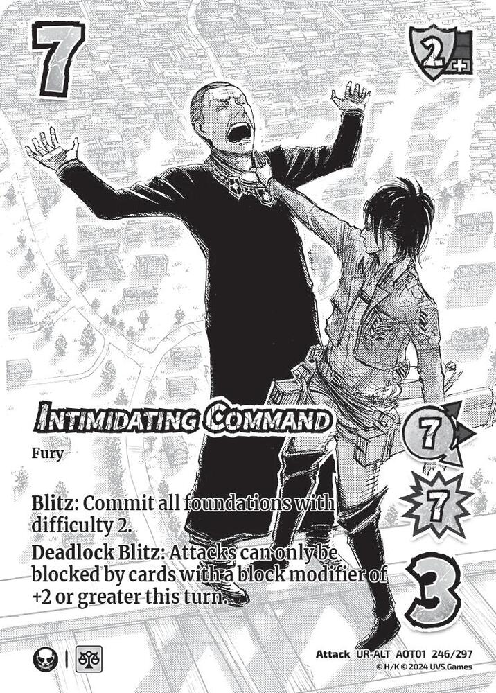 ALTERNATE ART Intimidating Command - 246/297 - UR - Universus Attack on Titan